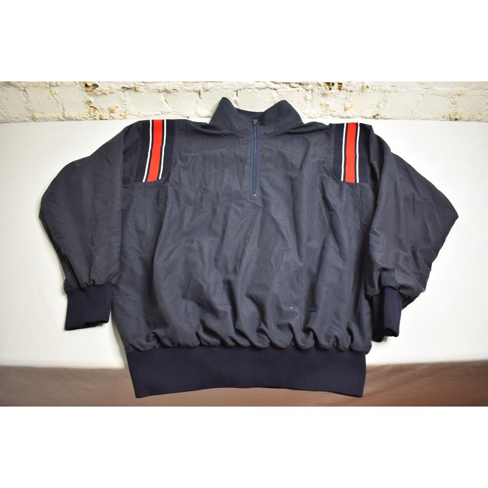 VTG Game Sportswear Blank Quarter Zip Bomber Jacket Windbreaker Size XL USA Made